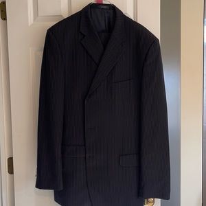 Black striped suit size 46